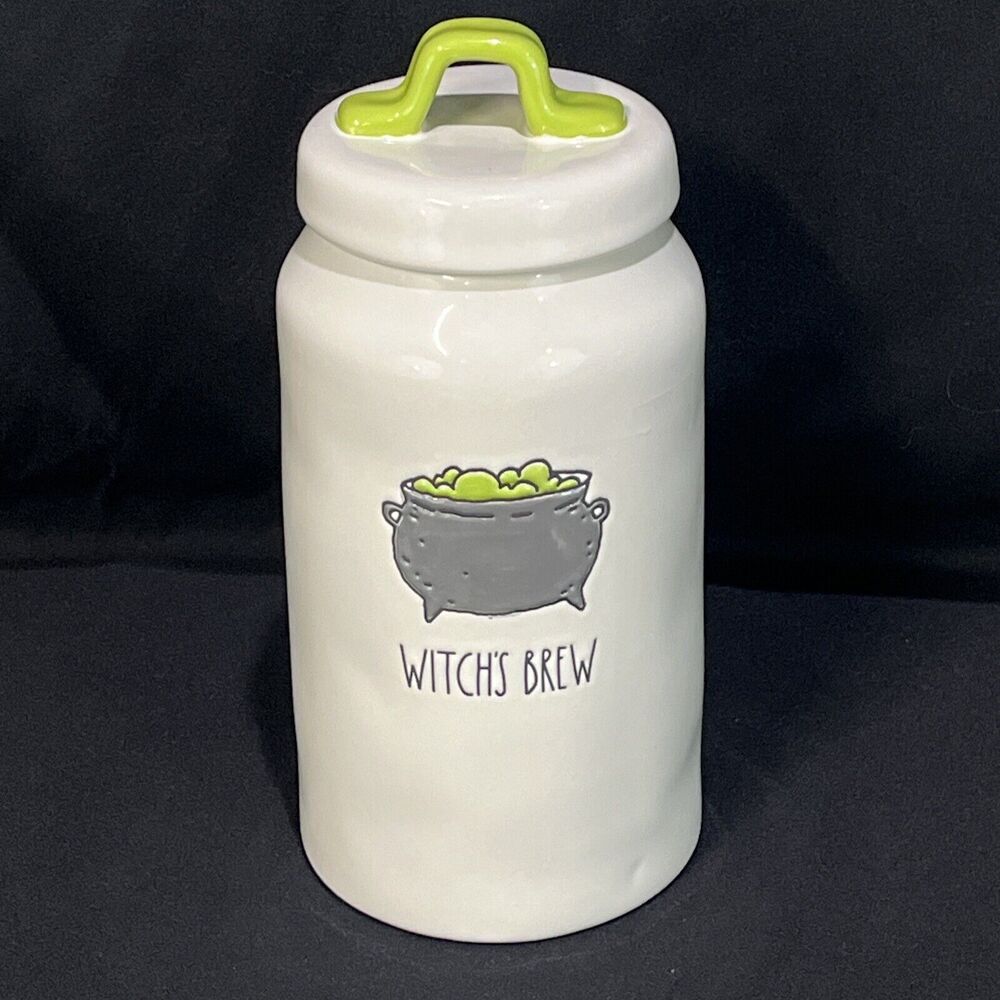 RAE DUNN Artisan Collection Witch's Brew Canister Jar by Magenta Halloween
